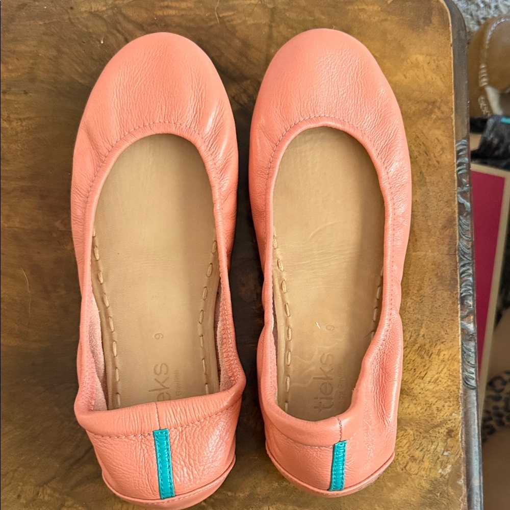 TIEKS Coral Poppy Ballet Flats